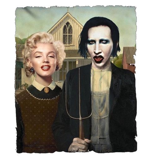 Obrázek produktu Dámské tričko Americká gotika Marilyn Monroe Marilyn Manson
