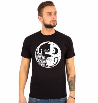 Obrázek 1 produktu Pánské tričko Kočičí Jing Jang Mandala