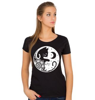 Obrázek 1 produktu Dámské tričko Kočičí Jing Jang Mandala