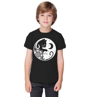 Obrázek 1 produktu Dětské tričko Kočičí Jing Jang Mandala