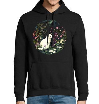 Obrázek 1 produktu Pánská mikina Bílá Kočka v Rozkvetlé Zahradě