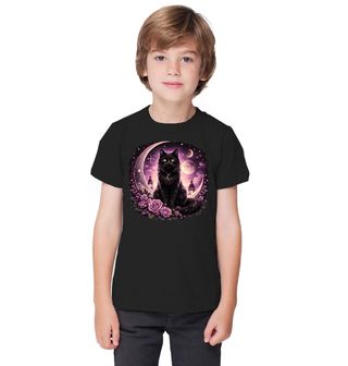 Obrázek 1 produktu Dětské tričko Černá Kočka v Srpku Měsíce