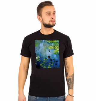 Obrázek 1 produktu Pánské tričko Kočka v Leknínech Impresionismus