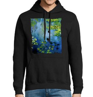 Obrázek 1 produktu Pánská mikina Kočka v Leknínech Impresionismus