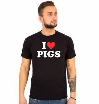 Obrázek 1 produktu Pánské tričko Miluju Prasata I Love Pigs