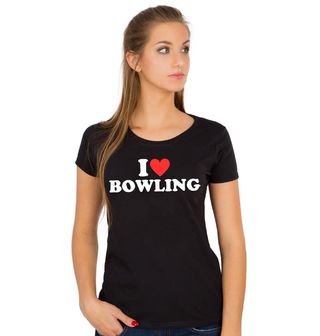 Obrázek 1 produktu Dámské tričko Miluju Bowling I Love Bowling