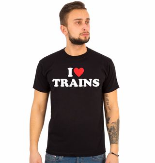 Obrázek 1 produktu Pánské tričko Miluju Vlaky I Love Trains