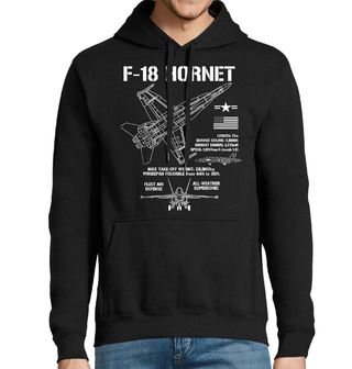 Obrázek 1 produktu Pánská mikina Letecký Manuál F-18 Hornet