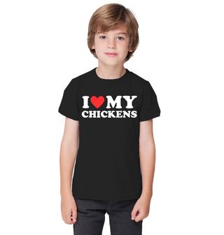 Obrázek 1 produktu Dětské tričko Miluju své Slepice I Love My Chickens