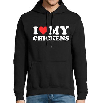 Obrázek 1 produktu Pánská mikina Miluju své Slepice I Love My Chickens