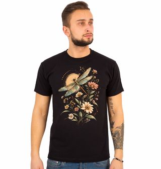 Obrázek 1 produktu Pánské tričko Vážka s Květinami