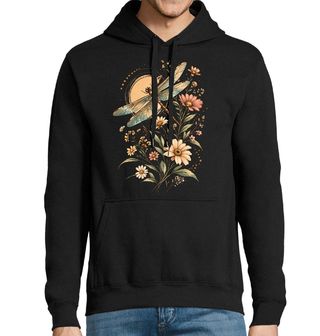 Obrázek 1 produktu Pánská mikina Vážka s Květinami