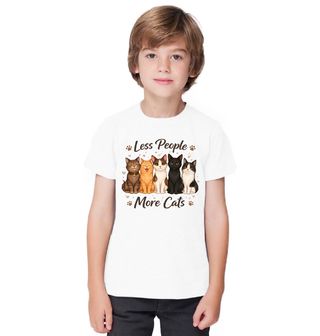 Obrázek 1 produktu Dětské tričko Méně Lidí, Více Koček