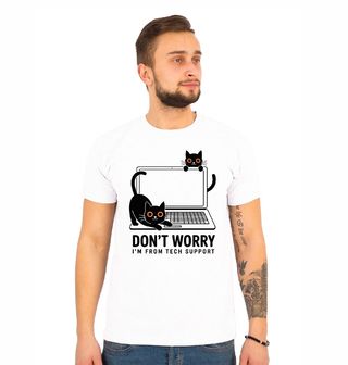 Obrázek 1 produktu Pánské tričko Kočičí IT Podpora