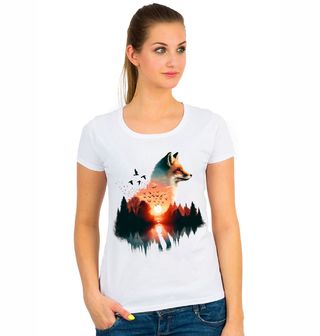 Obrázek 1 produktu Dámské tričko Liška Lesní Západ Slunce