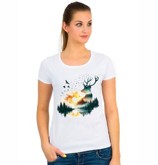 Obrázek 1 produktu Dámské tričko Jelen Lesní Krajina