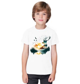 Obrázek 1 produktu Dětské tričko Jelen Lesní Krajina
