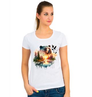 Obrázek 1 produktu Dámské tričko Medvěd v Západu Slunce