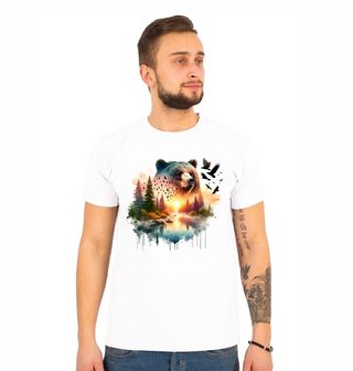 Obrázek 1 produktu Pánské tričko Medvěd v Západu Slunce