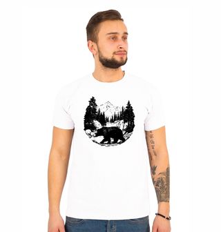 Obrázek 1 produktu Pánské tričko Černobílý Medvěd