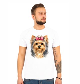 Obrázek 1 produktu Pánské tričko Jorkšírský Teriér s Mašlí