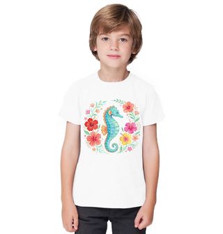 Obrázek 1 produktu Dětské tričko Mořský Koník s Květinami