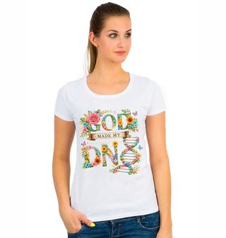 Obrázek 1 produktu Dámské tričko Bůh mě Stvořil God Made my DNA