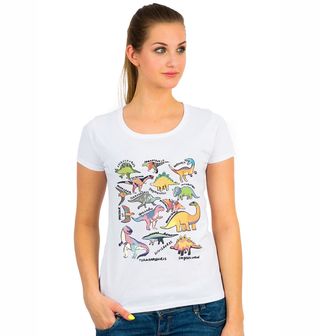 Obrázek 1 produktu Dámské tričko Druhy Dinosaurů