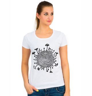 Obrázek 1 produktu Dámské tričko Letokruhy Stromu s Houbami