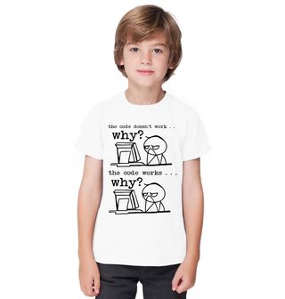 Obrázek 1 produktu Dětské tričko Programátorská Krize Why?
