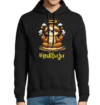 Obrázek 1 produktu Pánská mikina Svatý Lenochod Medituju