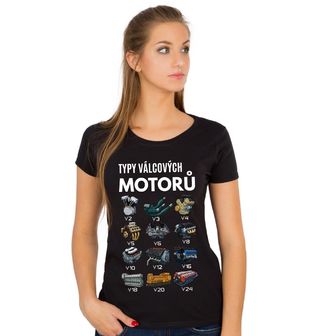 Obrázek 1 produktu Dámské tričko Typy Válcových Motorů