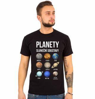 Obrázek 1 produktu Pánské tričko Přehled Planet Sluneční soustavy