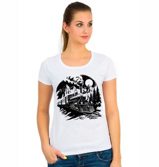 Obrázek 1 produktu Dámské tričko Parní Lokomotiva v Horách