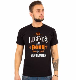 Obrázek 1 produktu Pánské tričko Legendy se rodí v Září! Legends are born in September