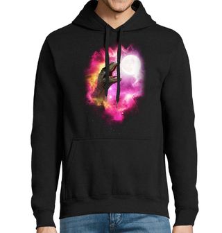 Obrázek 1 produktu Pánská mikina Vesmírný T-Rex vyjící na Měsíc