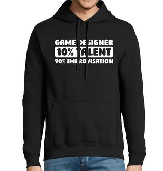 Obrázek 1 produktu Pánská mikina Herní designér 10 % talent 90 % improvizace