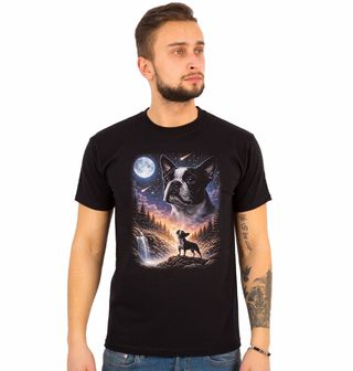 Obrázek 1 produktu Pánské tričko Bostonský teriér a Kouzlo Úplňku