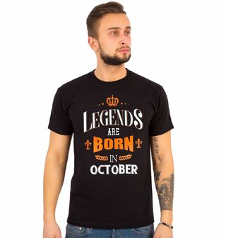 Obrázek 1 produktu Pánské tričko Legendy se rodí v Řijnu! Legends are born in October