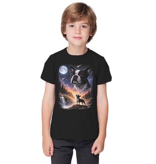 Obrázek 1 produktu Dětské tričko Bostonský teriér a Kouzlo Úplňku