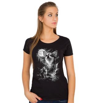 Obrázek 1 produktu Dámské tričko Čivava vyjící k Úplňku