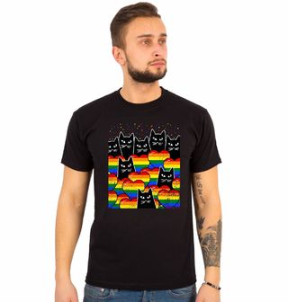 Obrázek 1 produktu Pánské tričko Kočičí Gay Pride