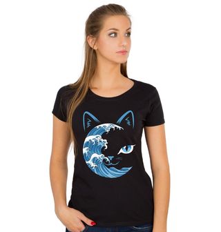 Obrázek 1 produktu Dámské tričko Kočičí Velká vlna u Kanagawy