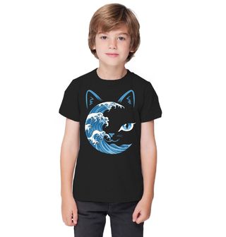 Obrázek 1 produktu Dětské tričko Kočičí Velká vlna u Kanagawy