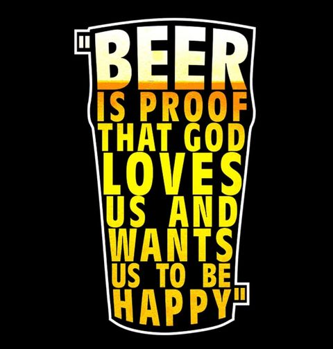 Obrázek produktu Pánské tričko „Pivo je důkaz, že bůh nás miluje a chce, ať jsme šťastní.“