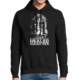 Obrázek 1 produktu Pánská mikina Turínské plátno By His Wounds We Are Healed Isaiah 53:5