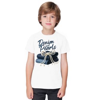Obrázek 1 produktu Dětské tričko Džíny a Perly Denim and Pearls