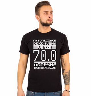 Obrázek 1 produktu Pánské tričko Verze 70 Úspěšně Nainstalováno