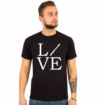 Obrázek 1 produktu Pánské tričko Láska k Flétně LOVE