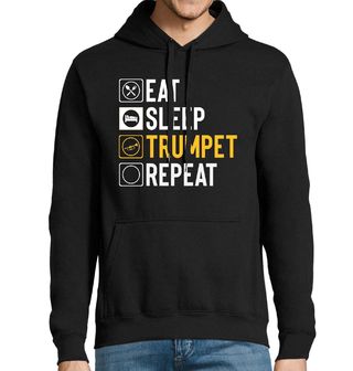 Obrázek 1 produktu Pánská mikina Jez Spi Hraj na Trubku Opakuj Eat Sleep Trumpet Repeat